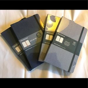 4x Moleskine Textile Notebooks Denim & Blend (x4)